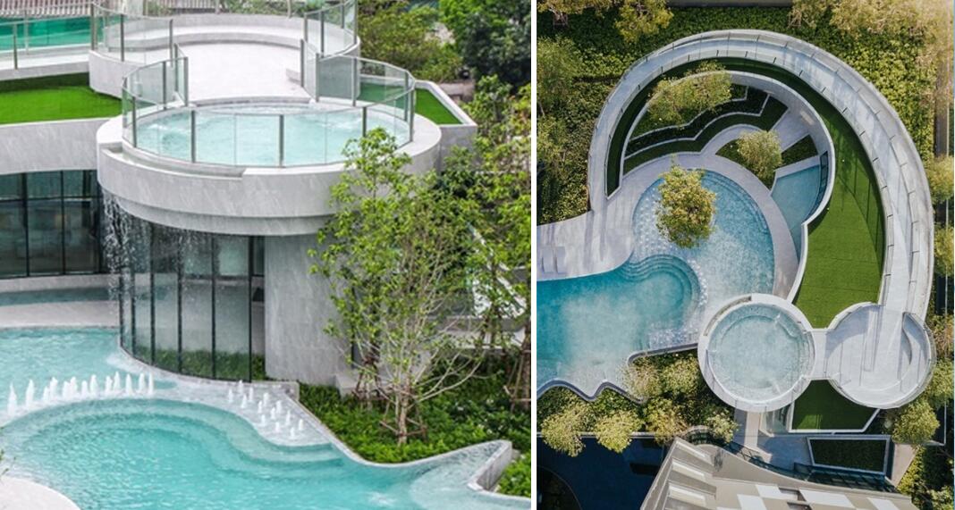 Floating Jacuzzi and Waterfall